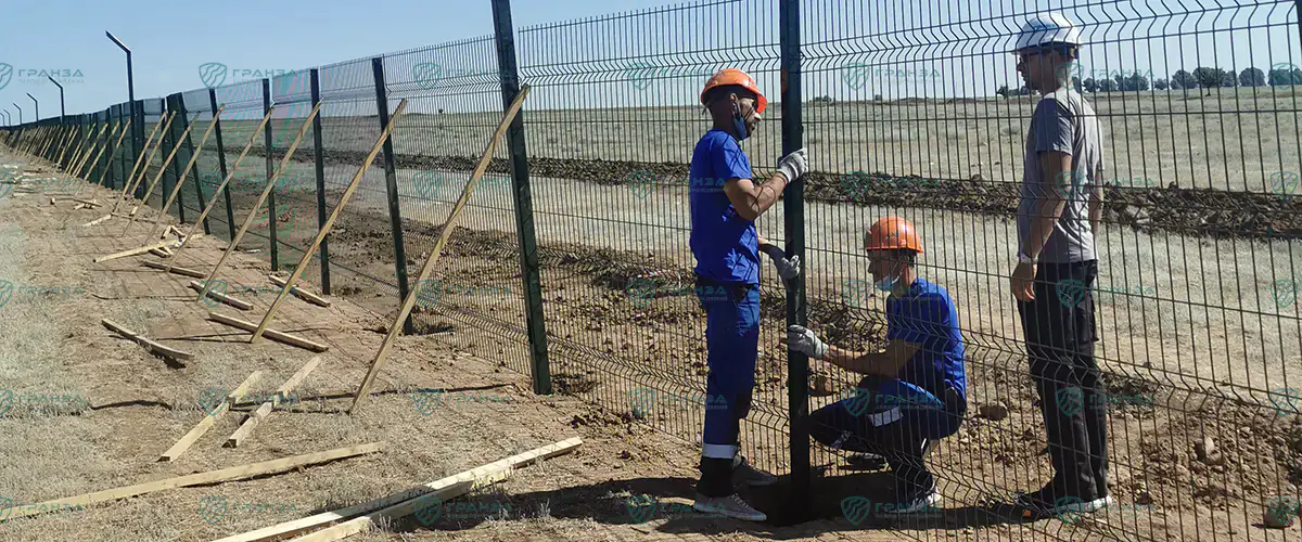 Установка забора специалистами ГРАНЗА