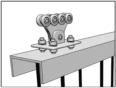 Крепление роликовых опор