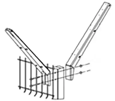 Схема монтажа двух кронштейнов