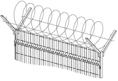 Схема раскладки спирального барьера